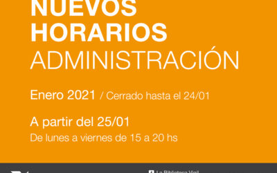 Horarios del área administrativa