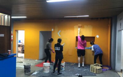 Restauración integral del pasillo que une la sede administrativa, la biblioteca y el teatro.