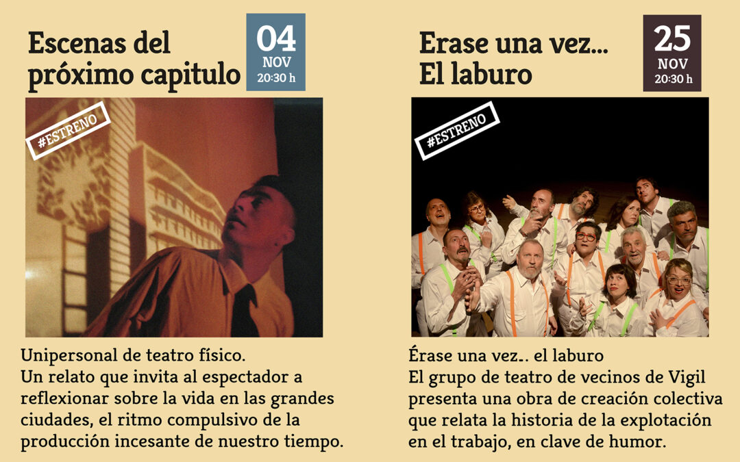 Agenda Noviembre Teatro Vigil